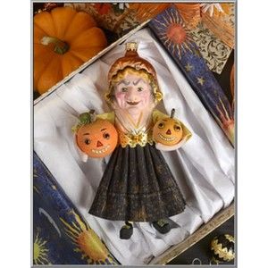 Blümchen Halloween Witch Pumpkin Pals' Vintage Halloween 1996 Ornament Atelier